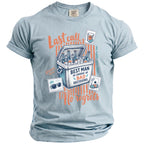 Light blue t-shirt with "Best Man in Charge of Bad Decisions" and beer cooler graphic.