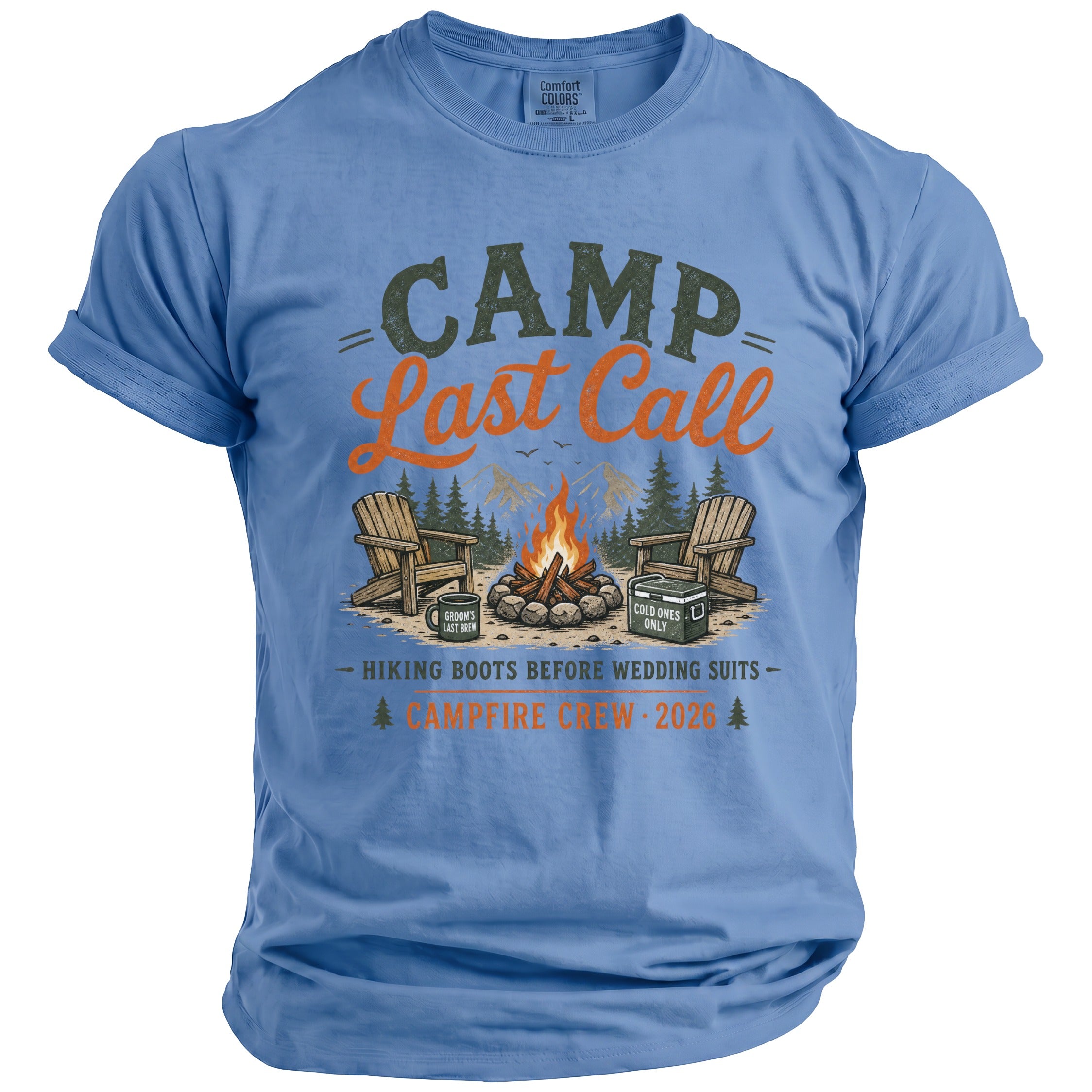Camp Last Call graphic with campfire, chairs, and text "Campfire Crew 2026".