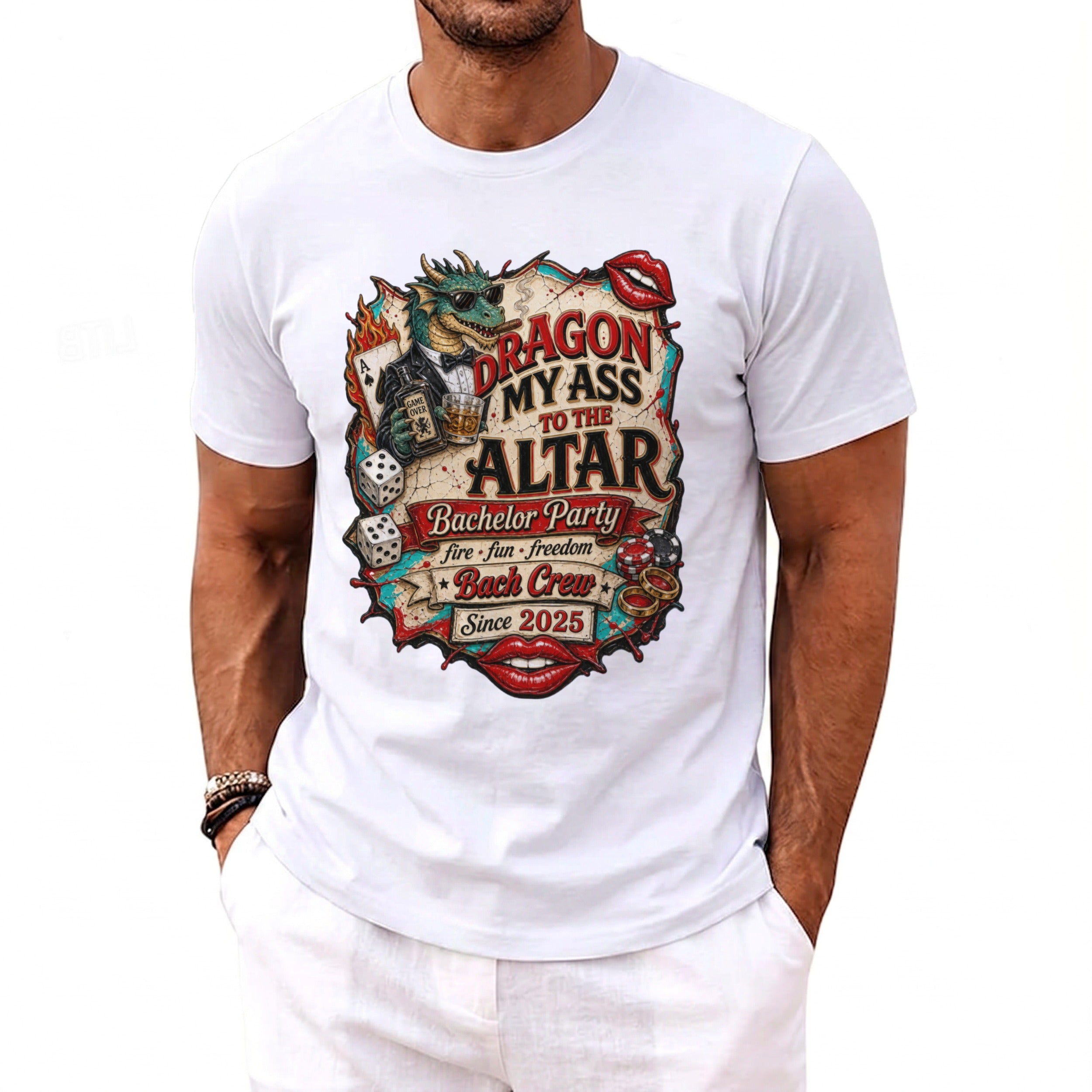 Dragon My Ass Bachelor T-Shirt - Midnight Gents