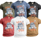 T-shirts with "Last call," "Best Man in Charge of Bad Decisions," and "No regrets" graphic.