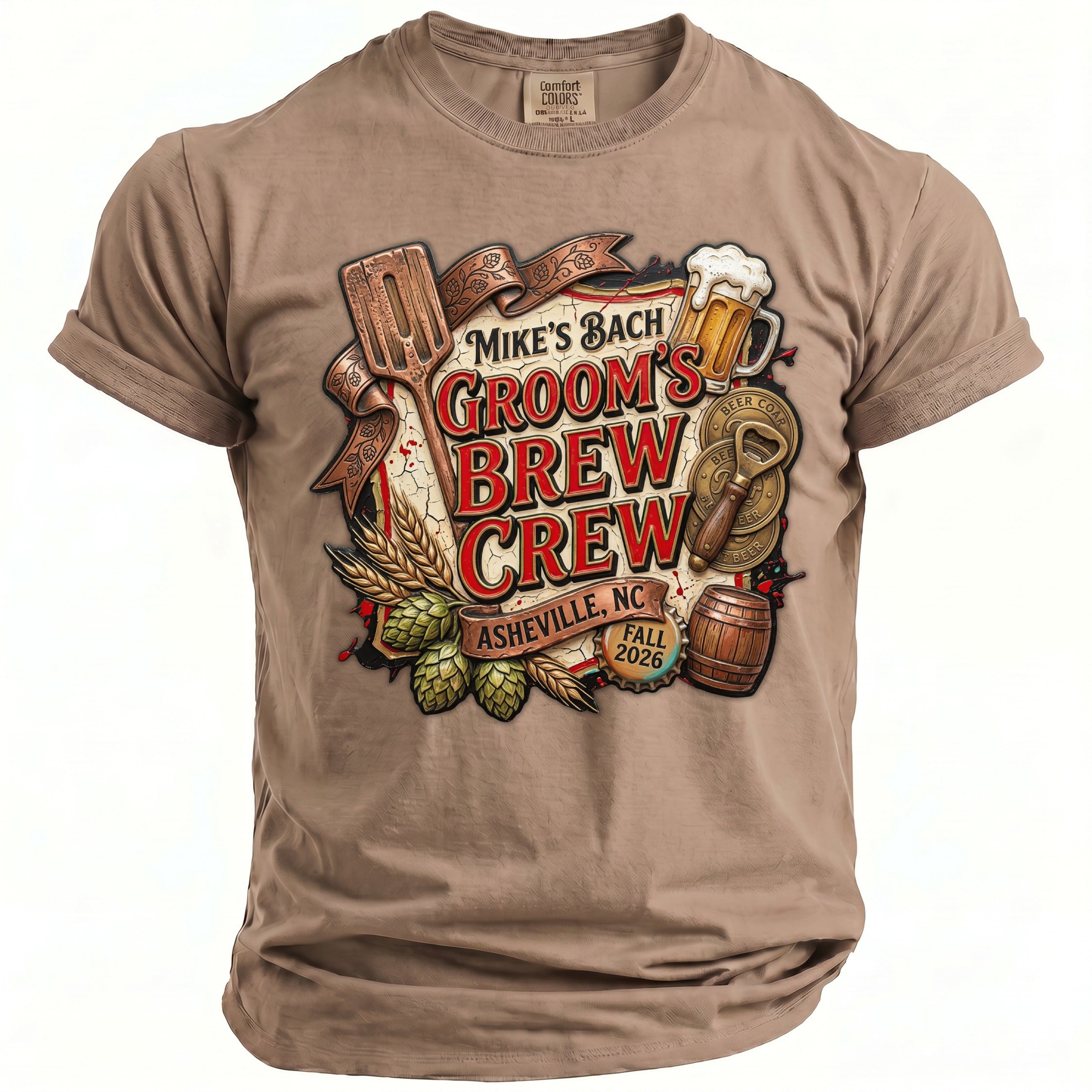 Groom's Brew Crew T-Shirt - Midnight Gents