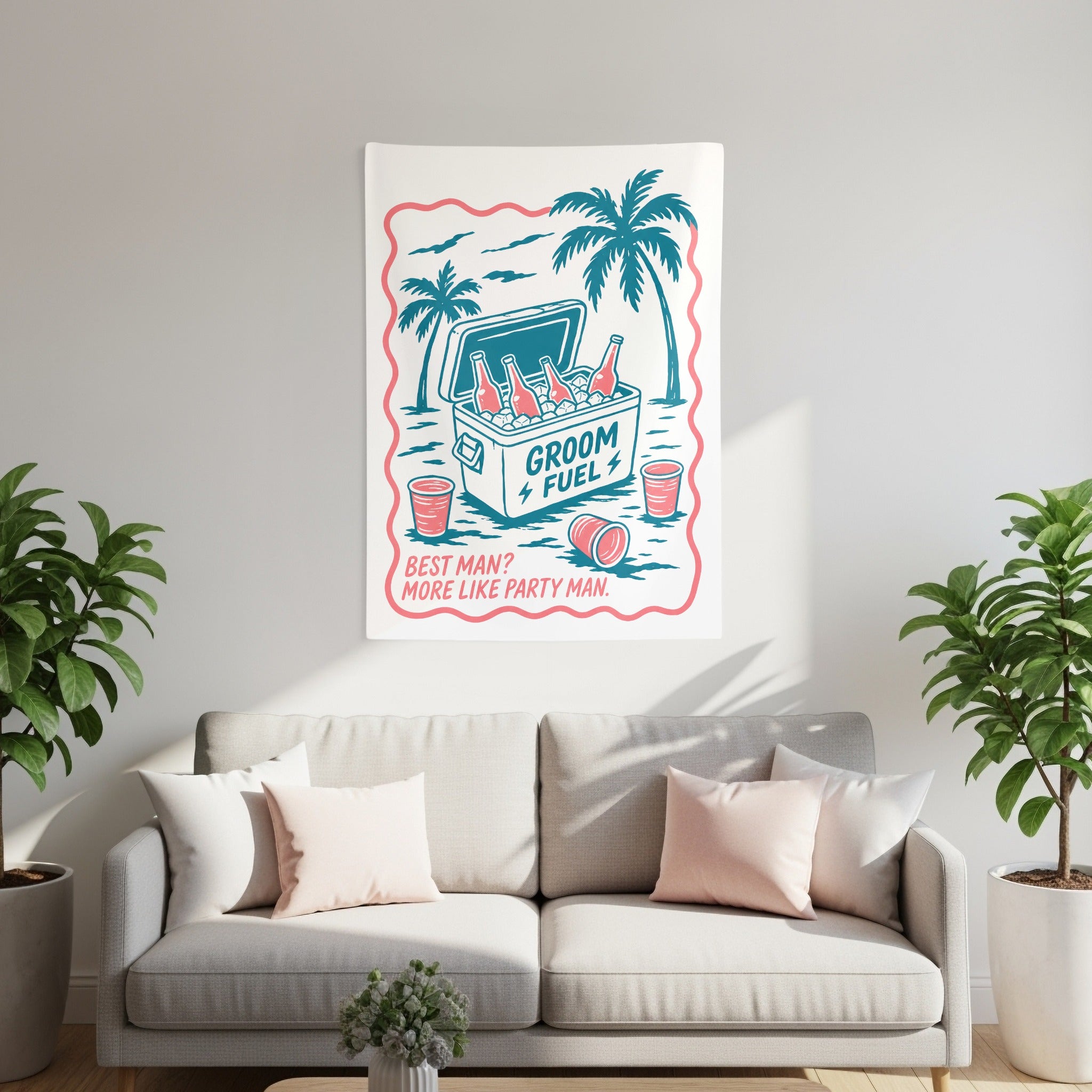 Groom Fuel Party Tapestry - Midnight Gents