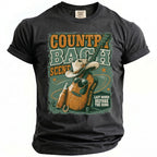 Black t-shirt with "Country Bach Scene, Nashville 2026, Last Rodeo Before The Ring" graphic.