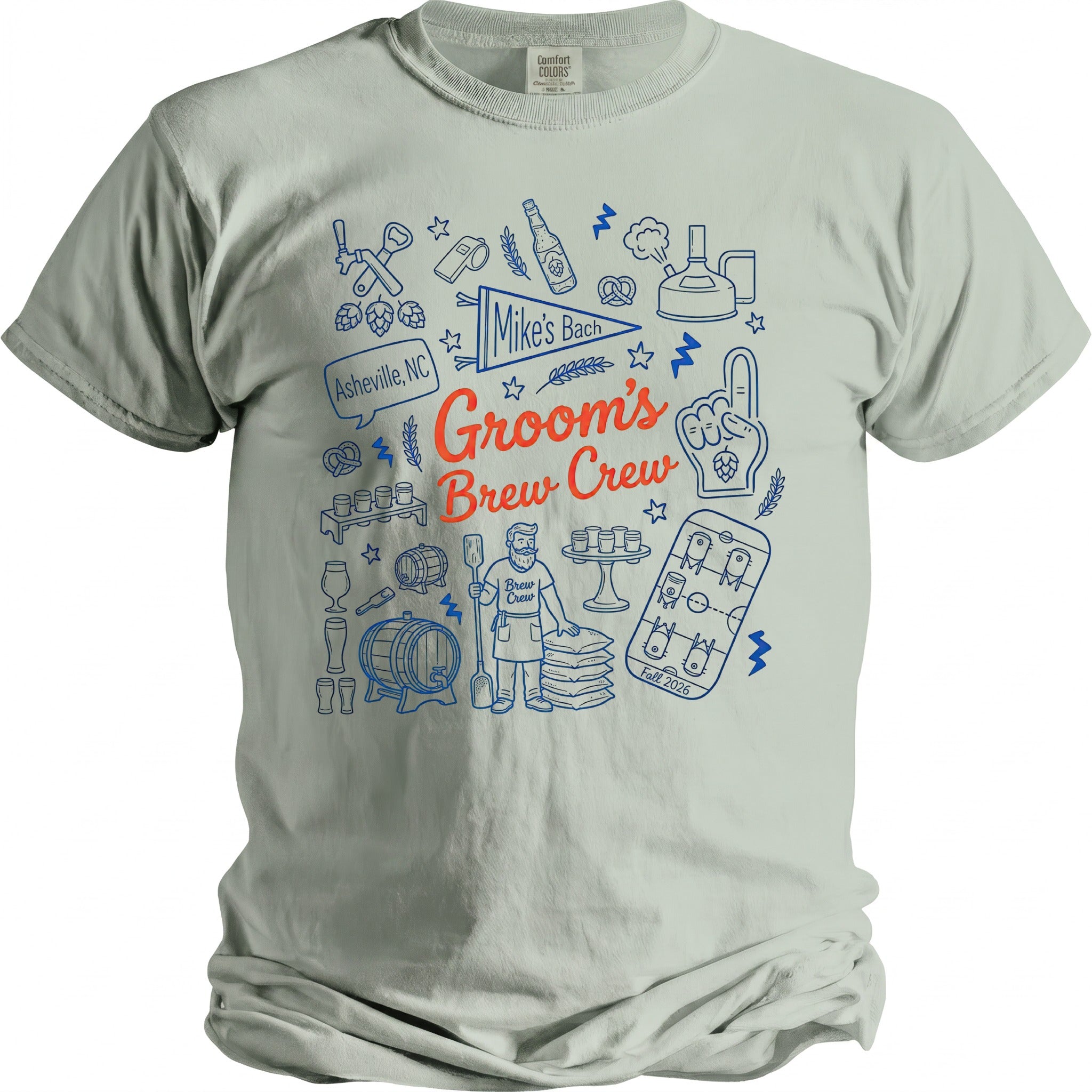 Groom's Brew Crew Bachelor T-Shirt - Midnight Gents
