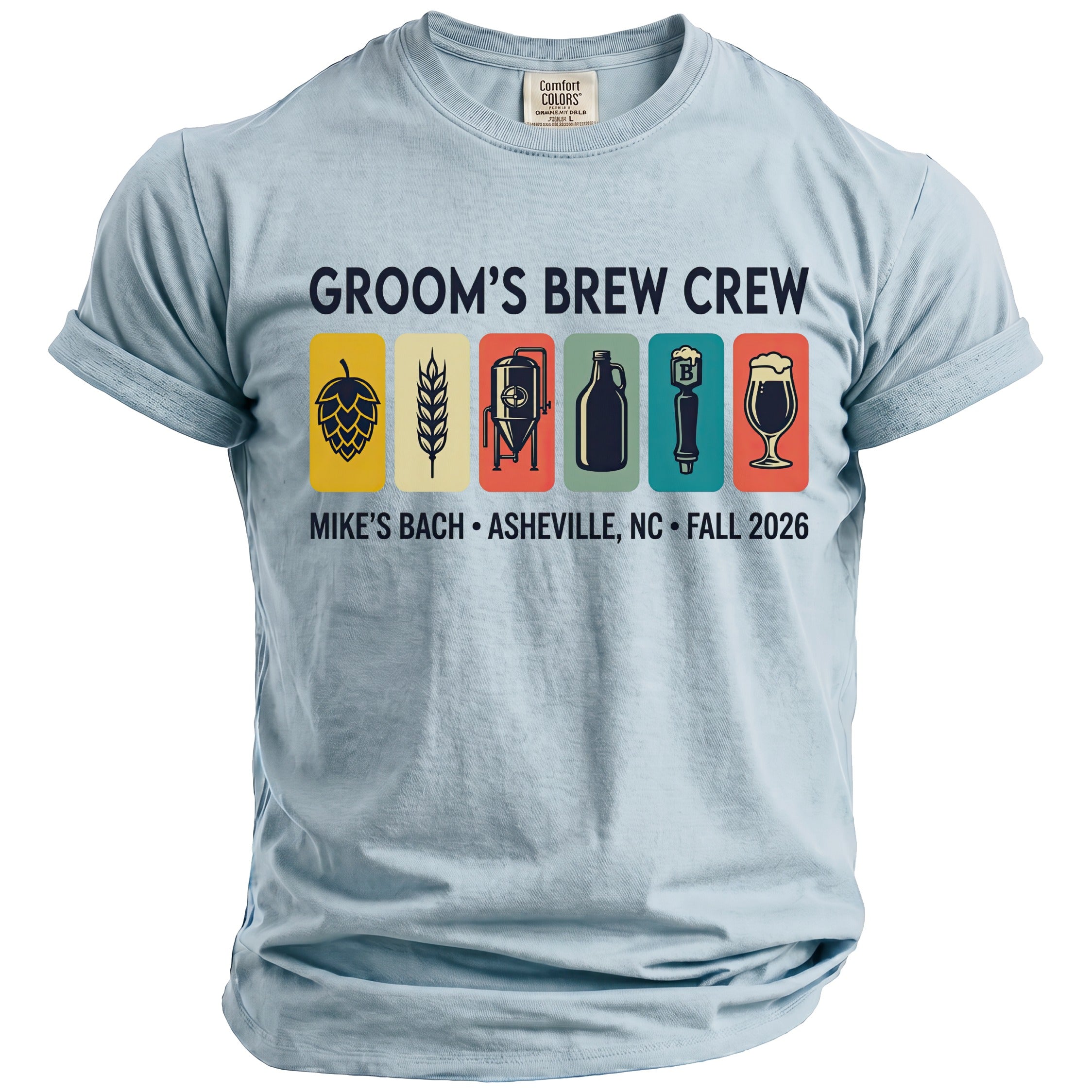Groom's Brew Crew T-Shirt - Midnight Gents