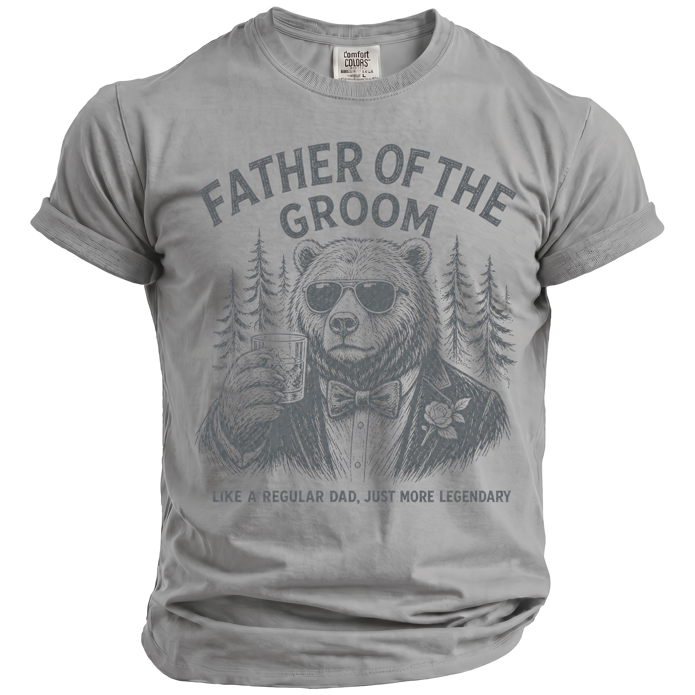 Father Groom Bear T-Shirt - Midnight Gents