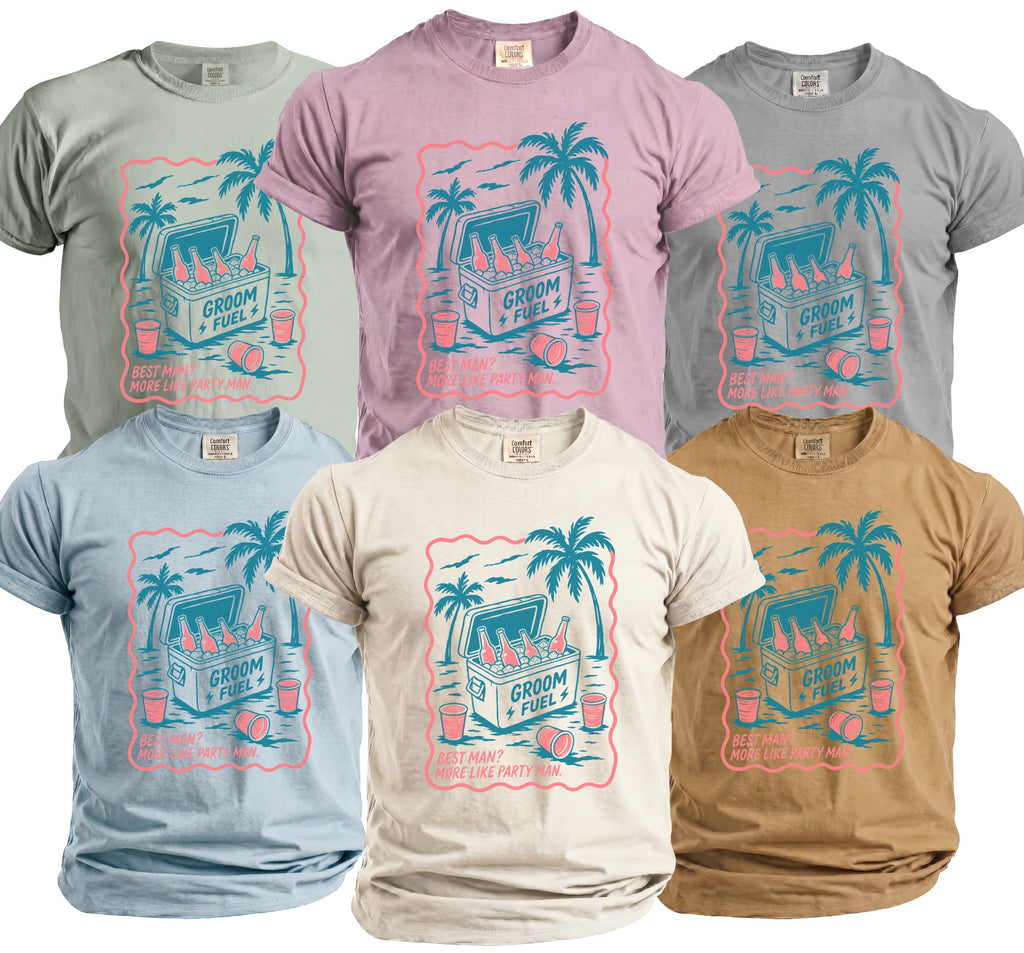 Groom Fuel Party T-Shirt - Midnight Gents
