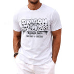 White t-shirt with "Dragon My Ass to the Altar" graphic for a bachelor party.