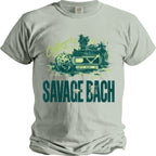 Light grey t-shirt with "CHASE'S" and "SAVAGE BACH" text, disco ball, and pixelated scene.