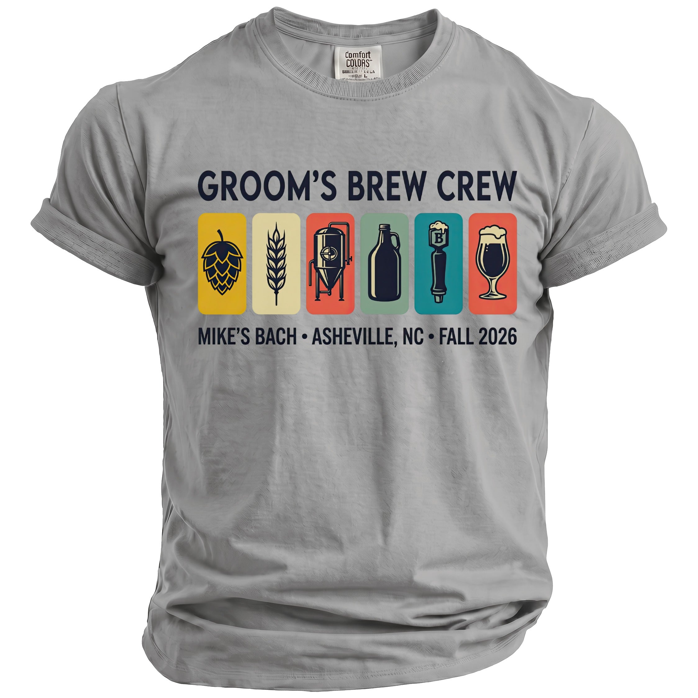 Groom's Brew Crew T-Shirt - Midnight Gents