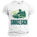 White t-shirt with "CHASE'S" and "SAVAGE BACH" text, and a disco ball graphic.