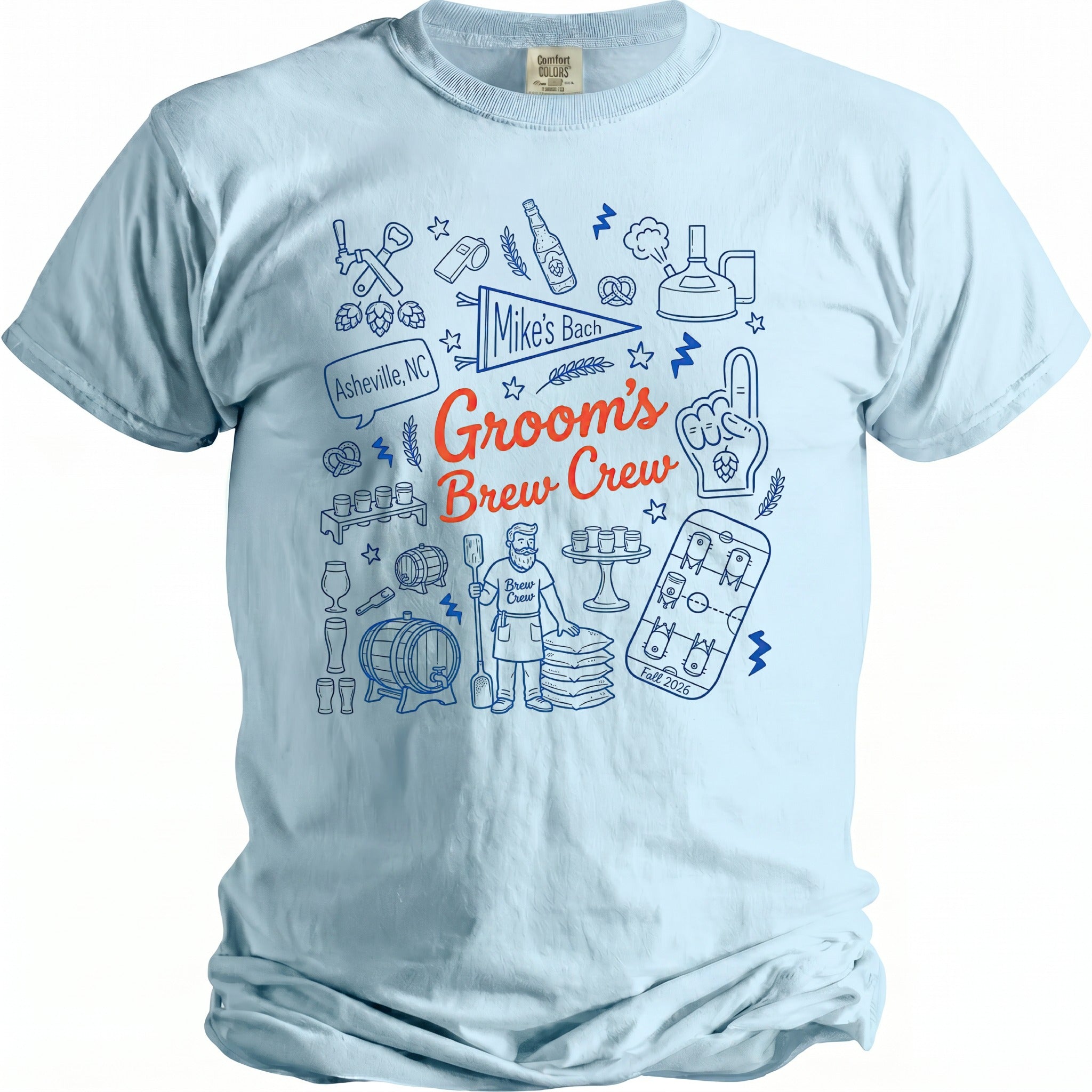 Groom's Brew Crew Bachelor T-Shirt - Midnight Gents
