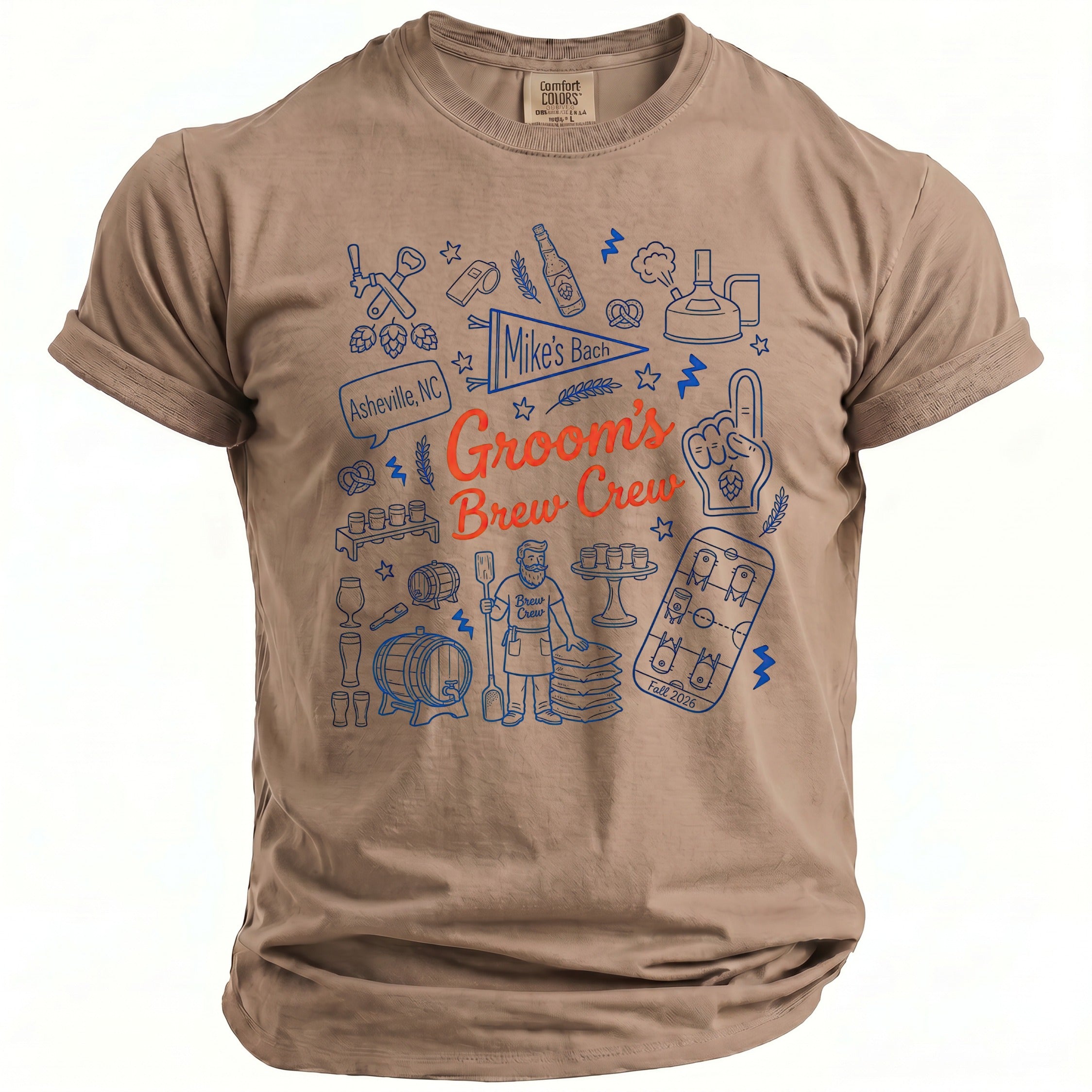 Groom's Brew Crew Bachelor T-Shirt - Midnight Gents