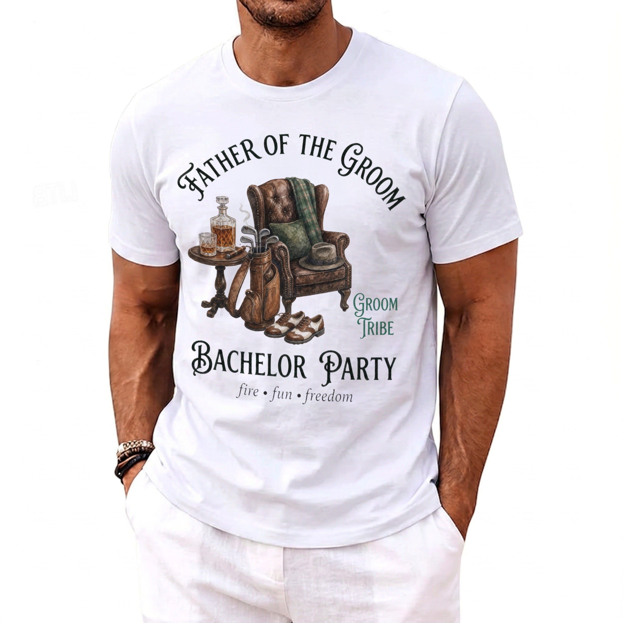 Father Groom Party Te-Shirt - Midnight Gents