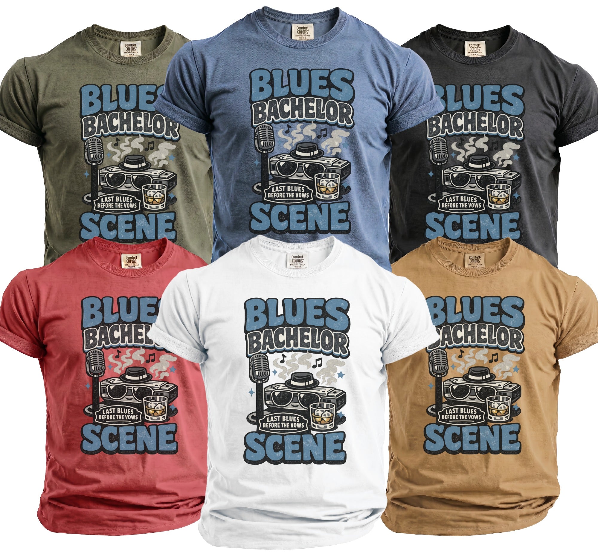 Blues Bachelor T-Shirt - Midnight Gents