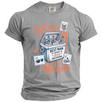 Gray t-shirt with "Last Call" graphic featuring a cooler, and text "Best Man In Charge of Bad Decisions".