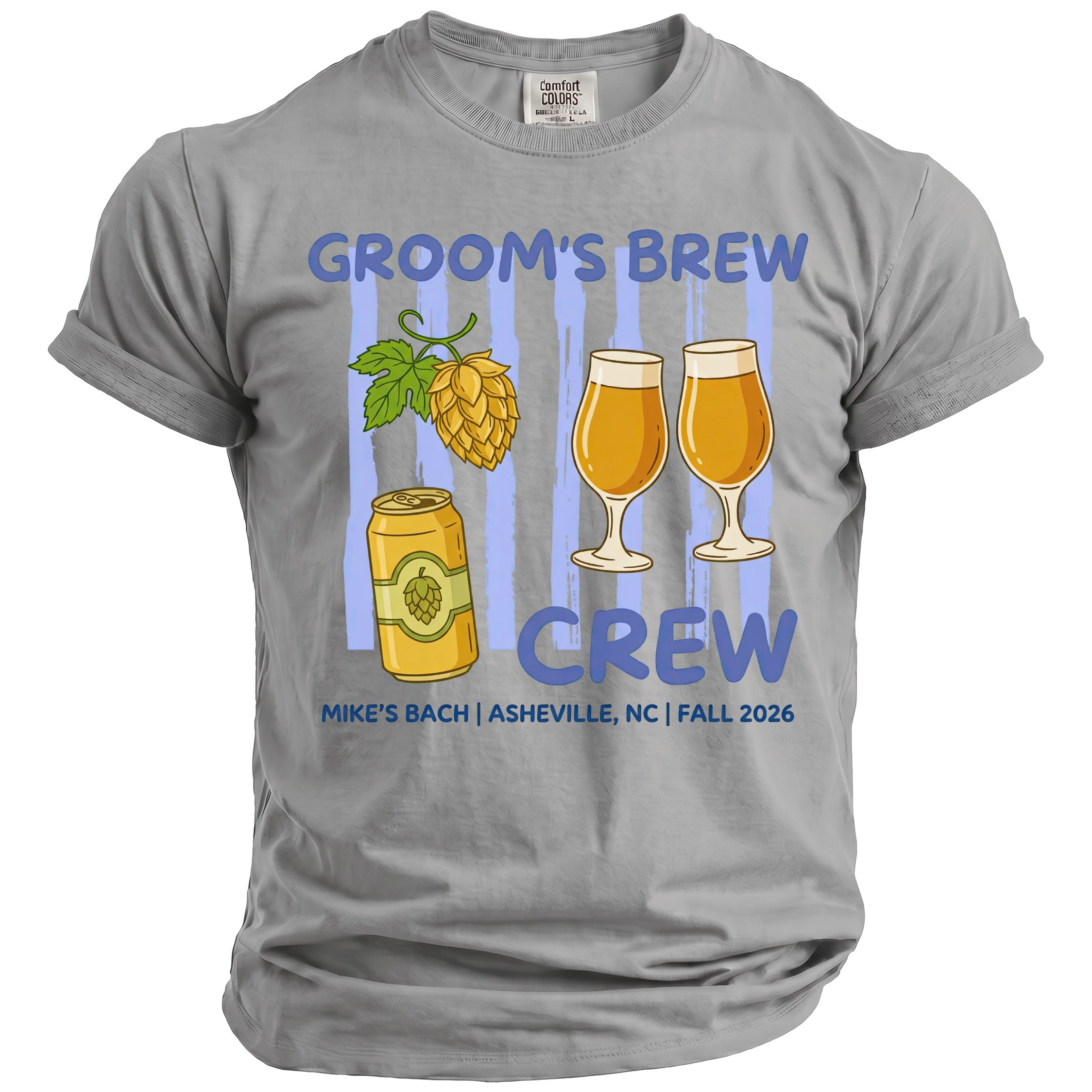 Groom's Brew Crew T-Shirt - Midnight Gents