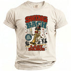 T-shirt with graphic "Swing Bach", a trumpet, and dancing figures.