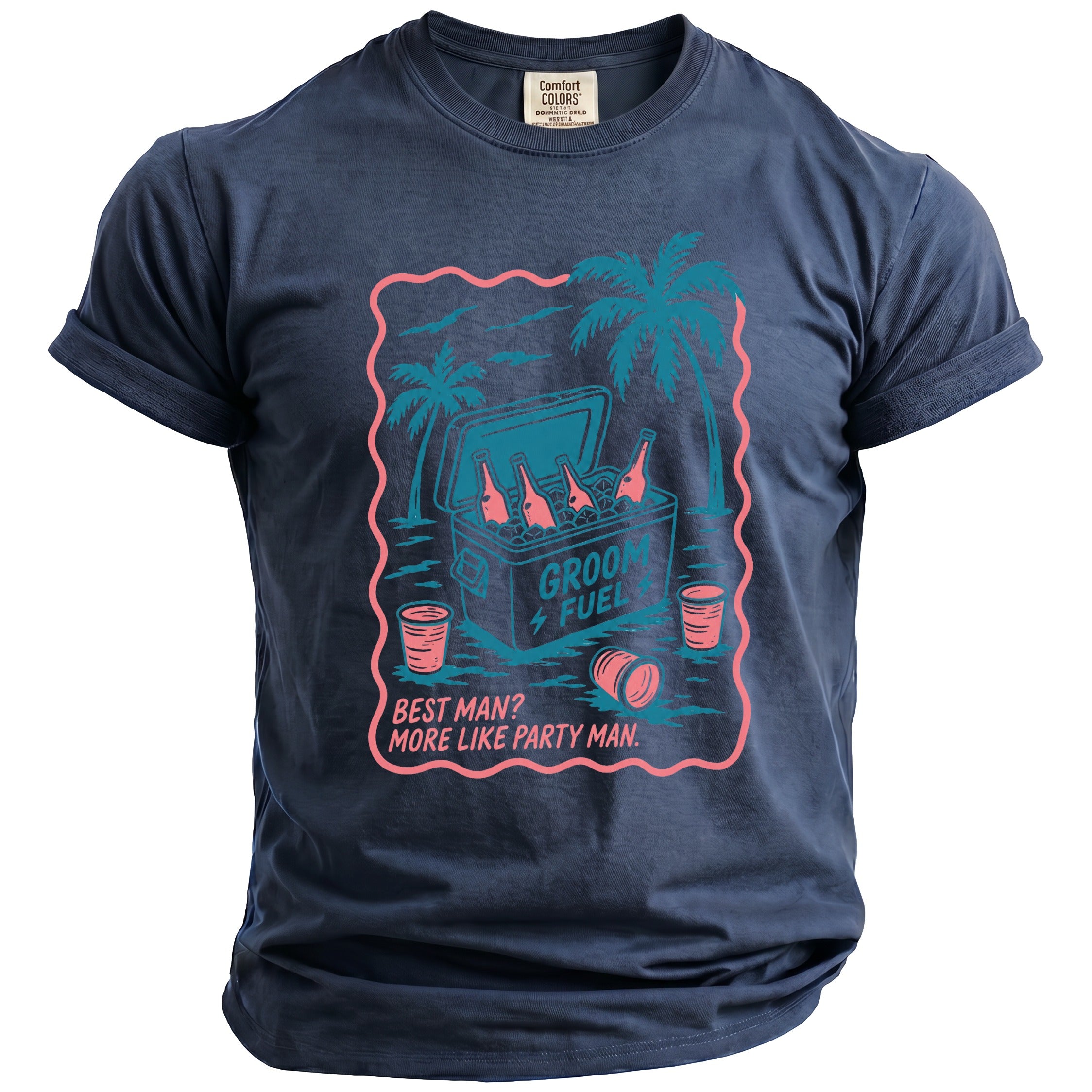Groom Fuel Party T-Shirt - Midnight Gents