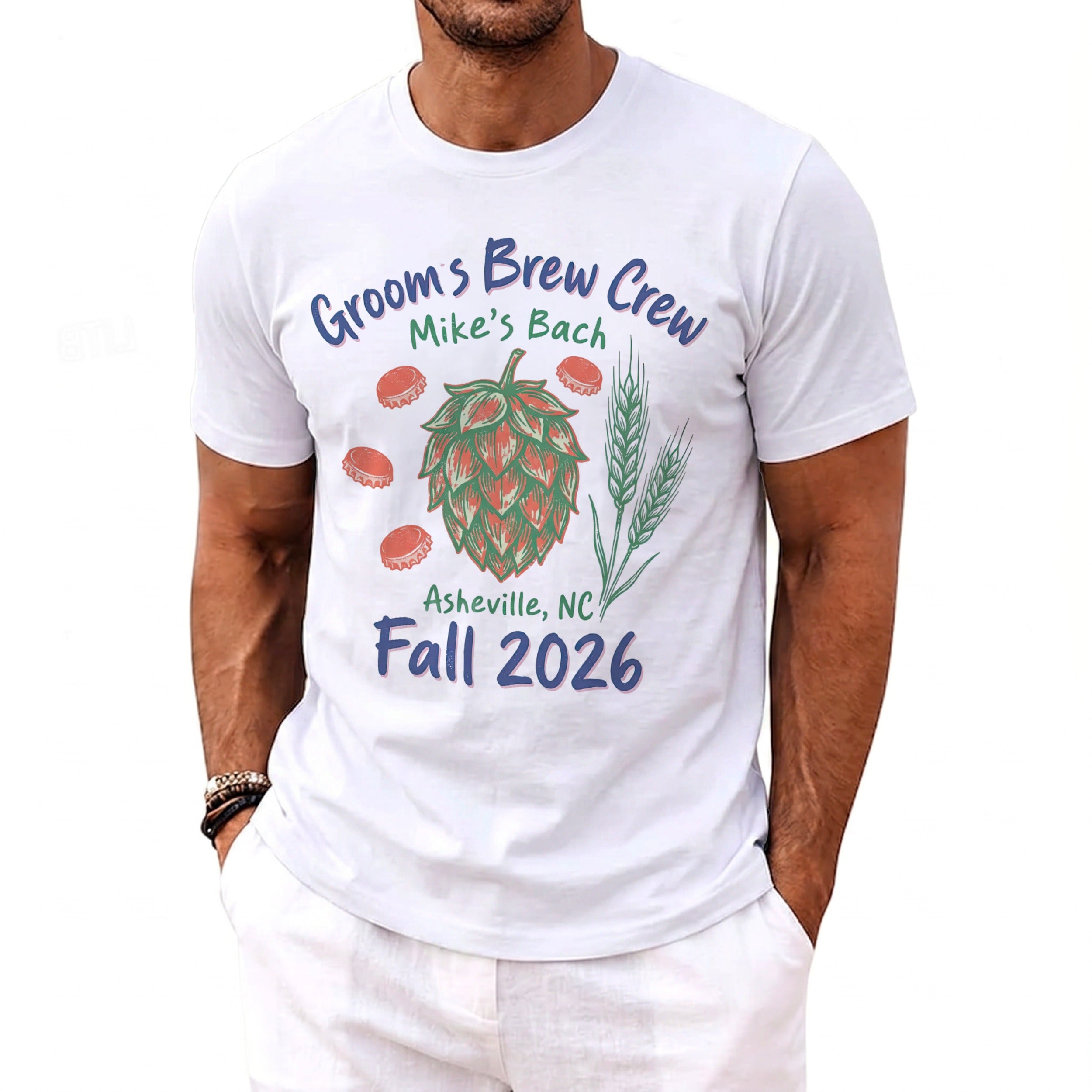 Groom's Brew Crew T-Shirt - Midnight Gents