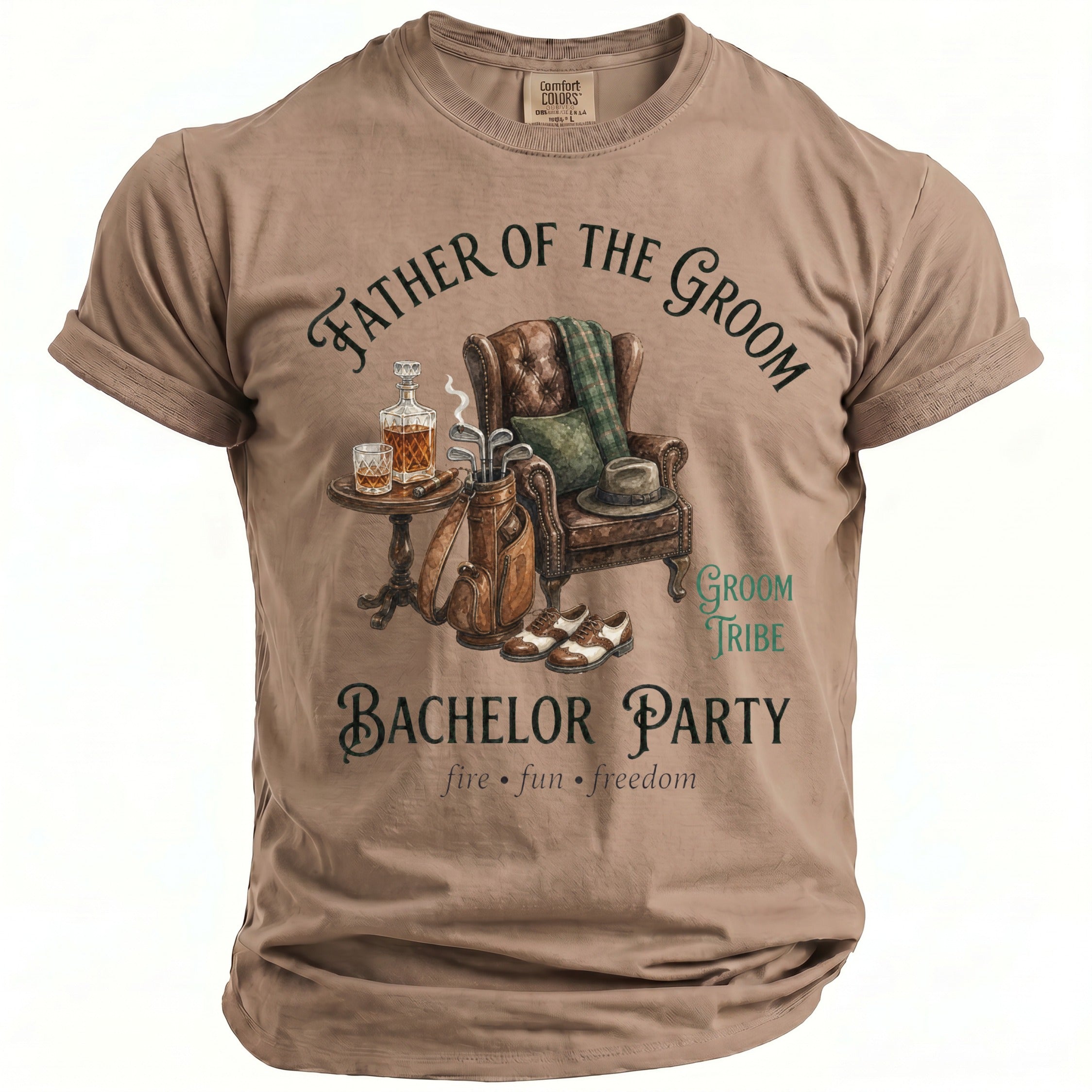 Father Groom Party Te-Shirt - Midnight Gents