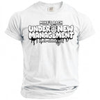 White t-shirt with black text and illustration reading "Mike's Bach Under New Management LA, CA Summer 2026".