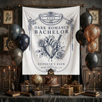 Personalized Dark Bachelor Wall Art Tapestries