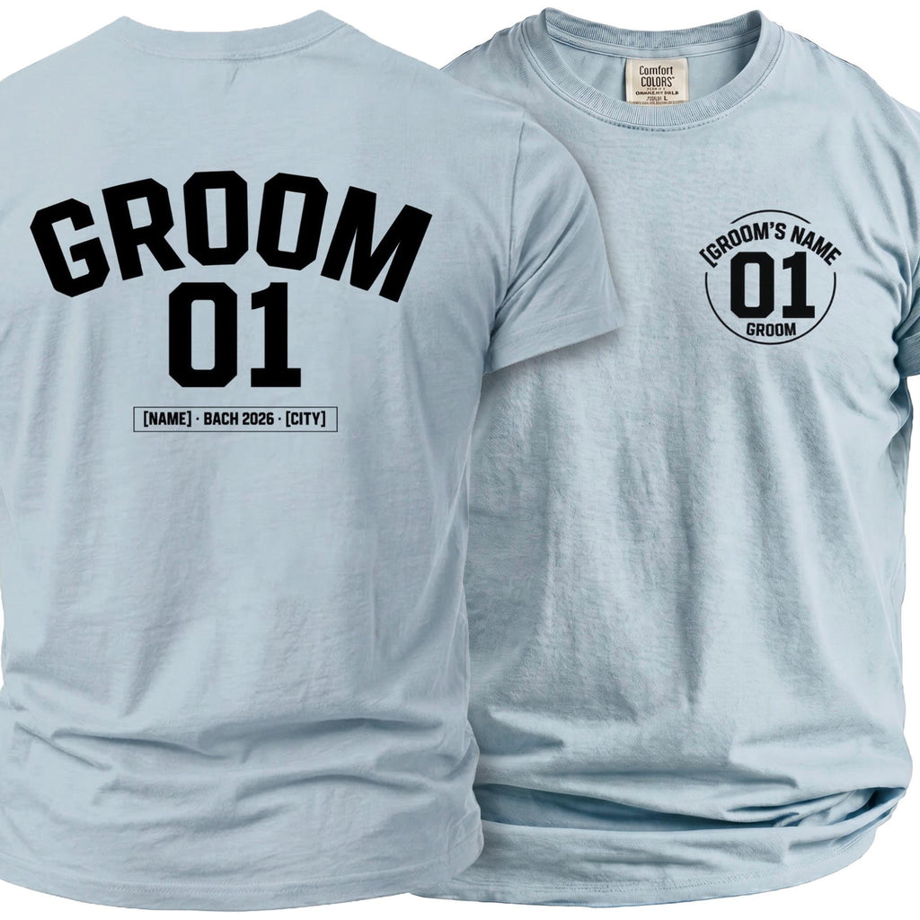 Groom 01 Personalized Bachelor Bash T-Shirt