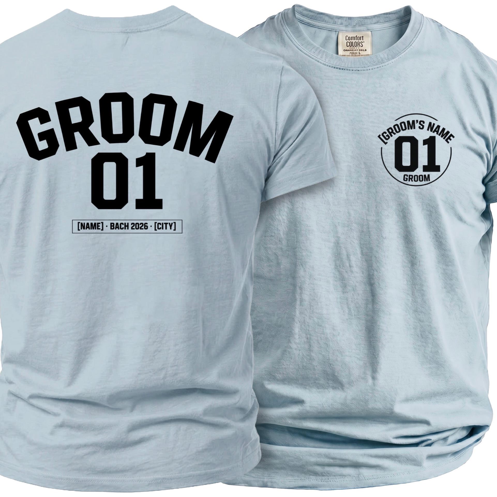 Groom 01 Personalized Bachelor Bash T-Shirt