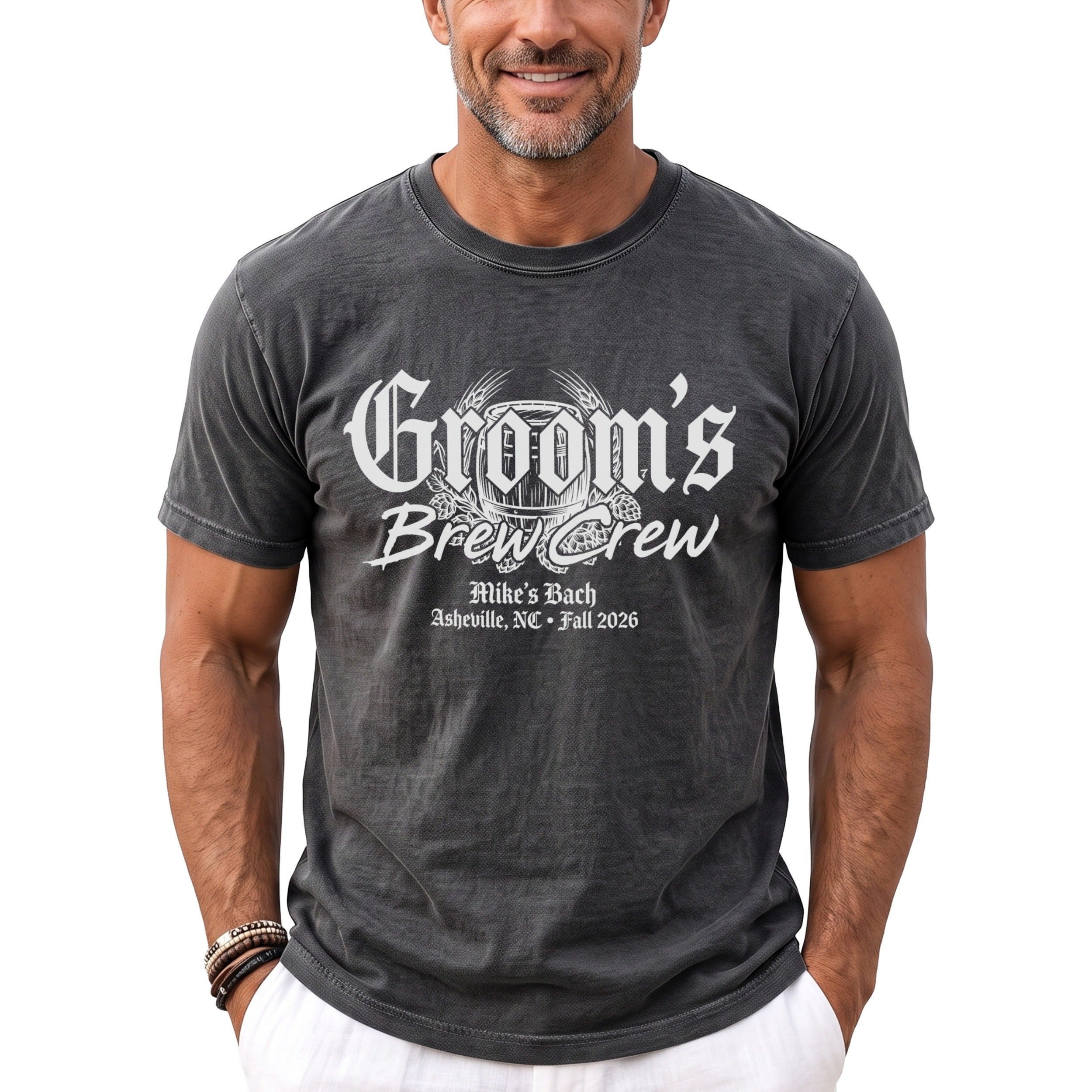 Groom's Brew Crew T-Shirt - Midnight Gents
