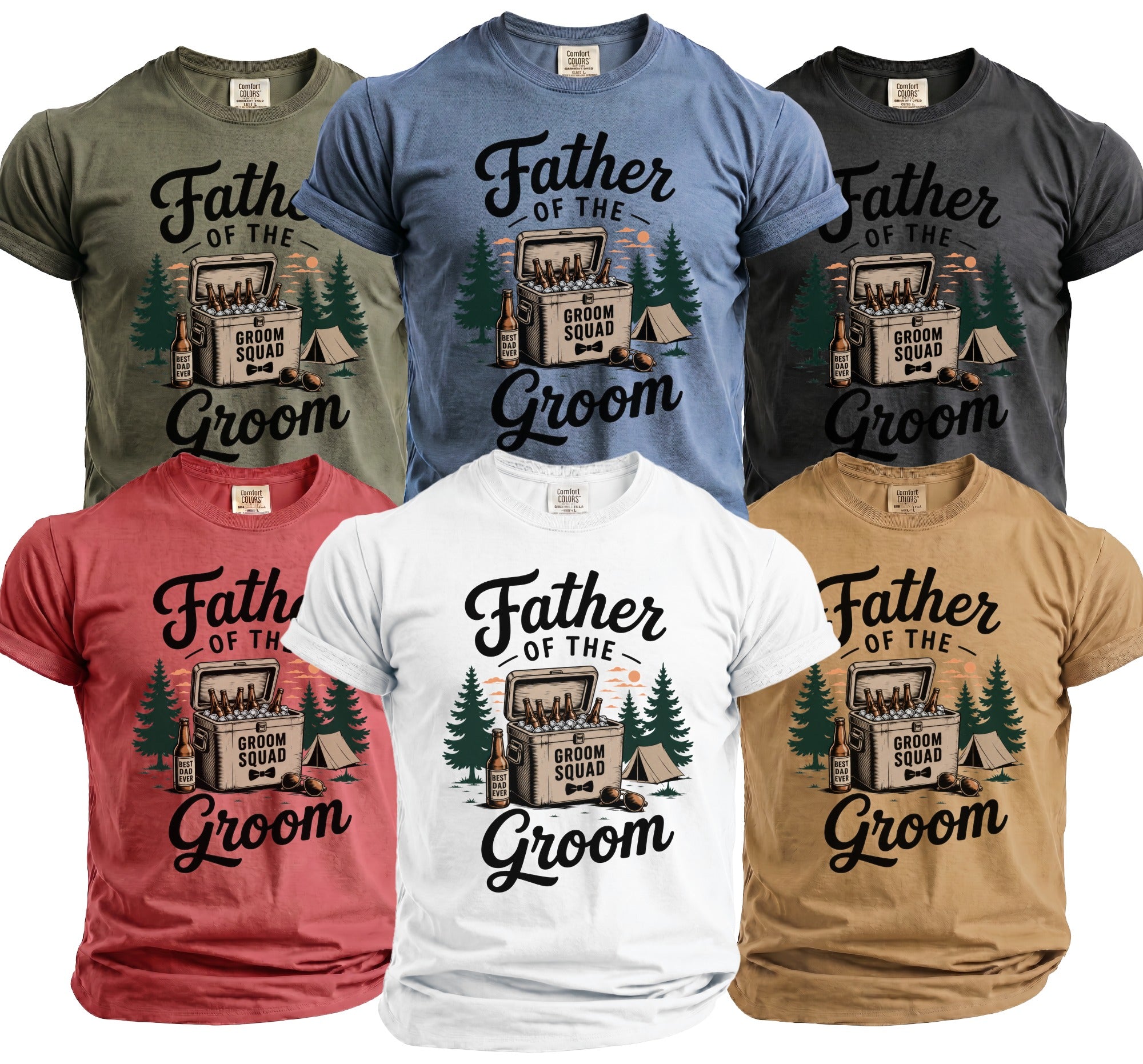 Father Groom Squad T-Shirt - Midnight Gents