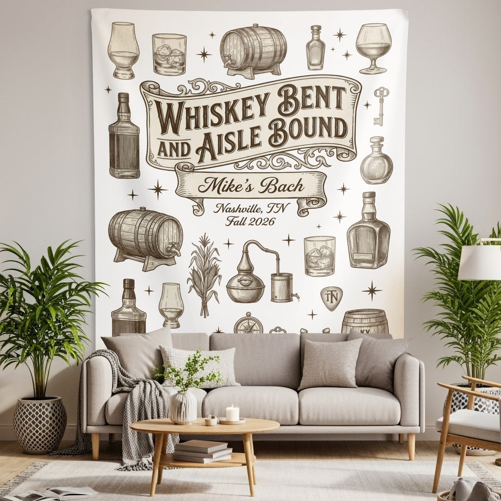 Whiskey Bent Aisle Bound Tapestries - Midnight Gents