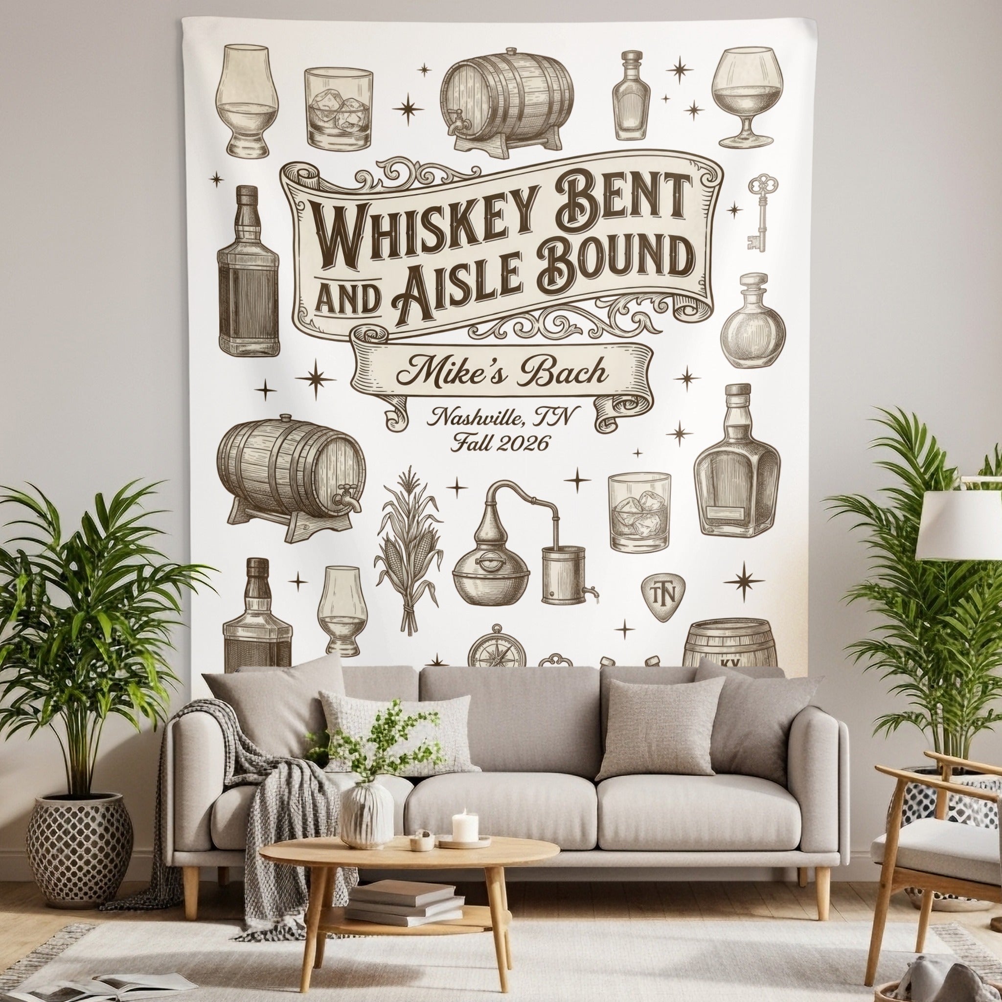 Whiskey Bent Aisle Bound Tapestries - Midnight Gents