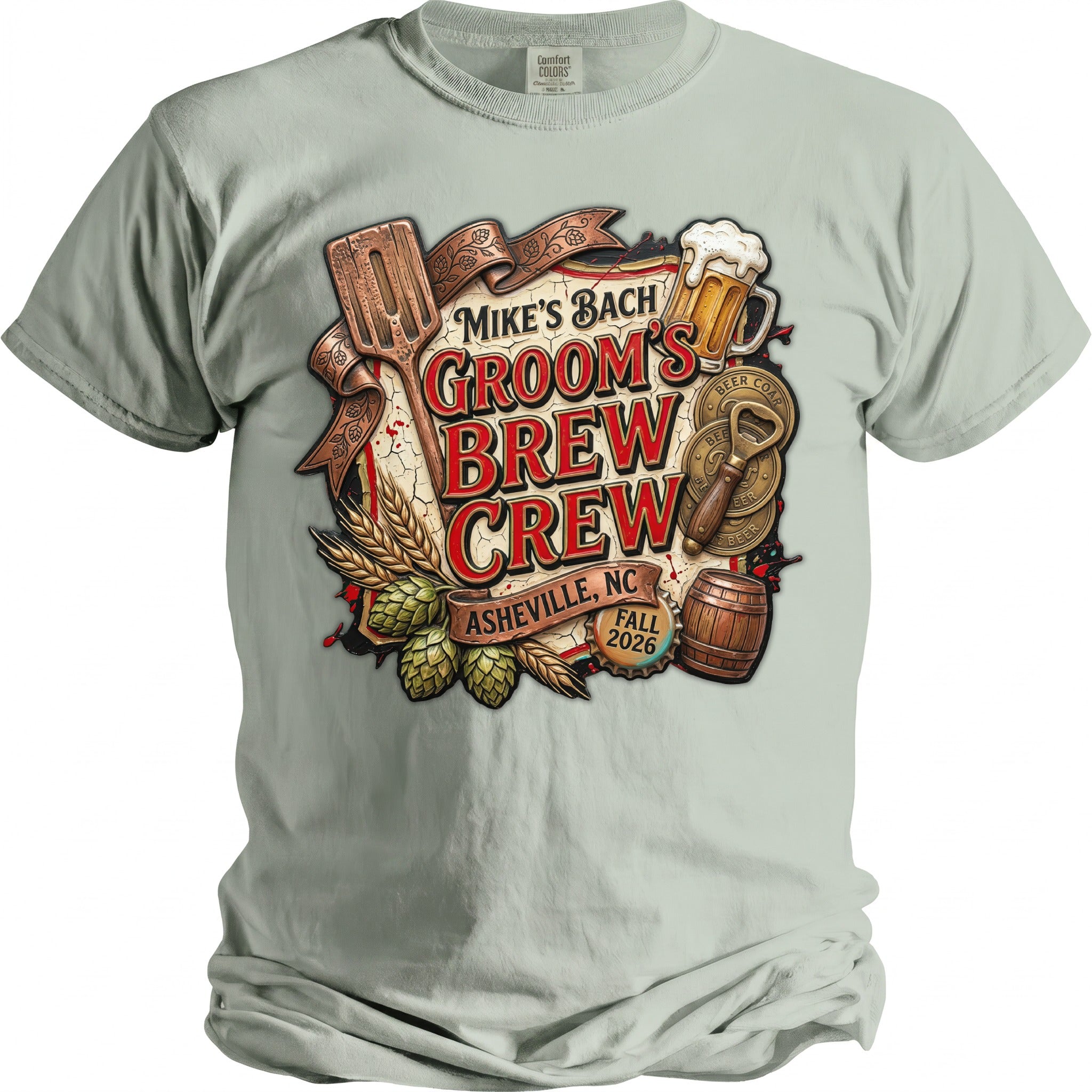 Groom's Brew Crew T-Shirt - Midnight Gents