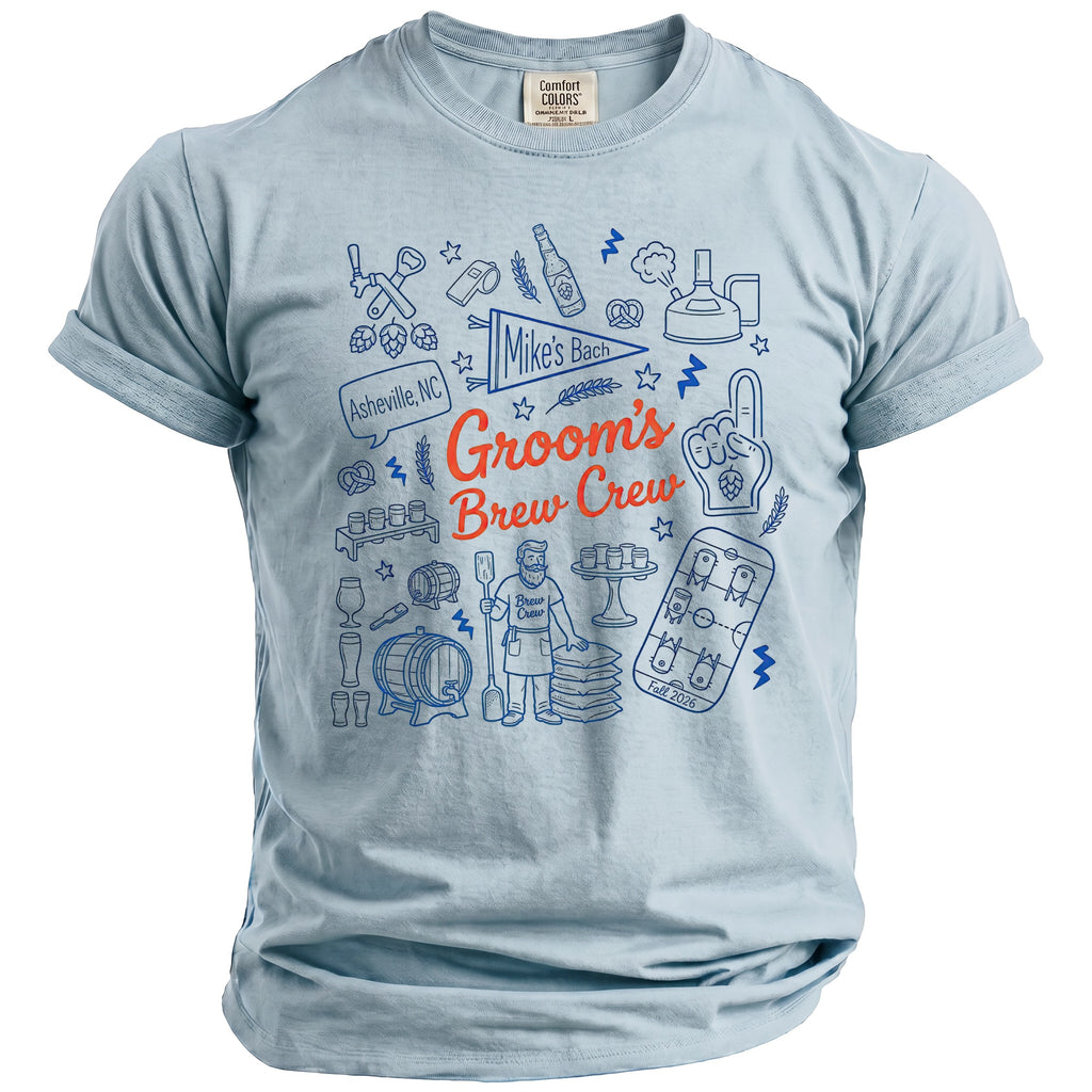 Groom's Brew Crew Bachelor T-Shirt - Midnight Gents