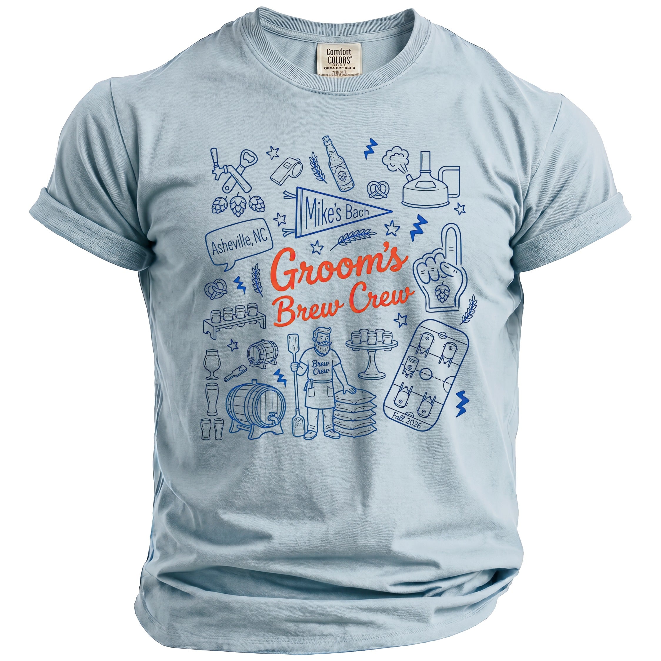 Groom's Brew Crew Bachelor T-Shirt - Midnight Gents