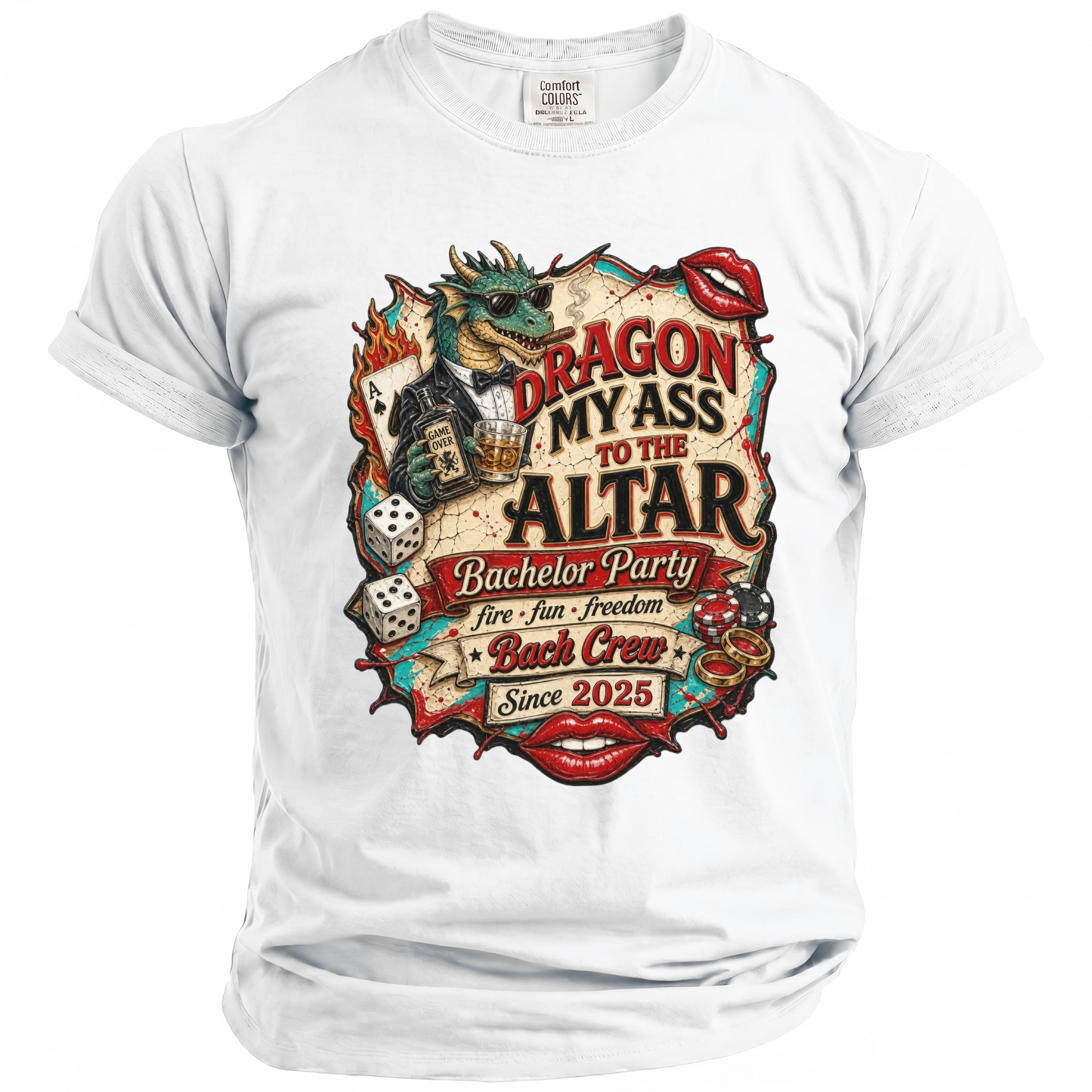 Dragon My Ass Bachelor T-Shirt - Midnight Gents