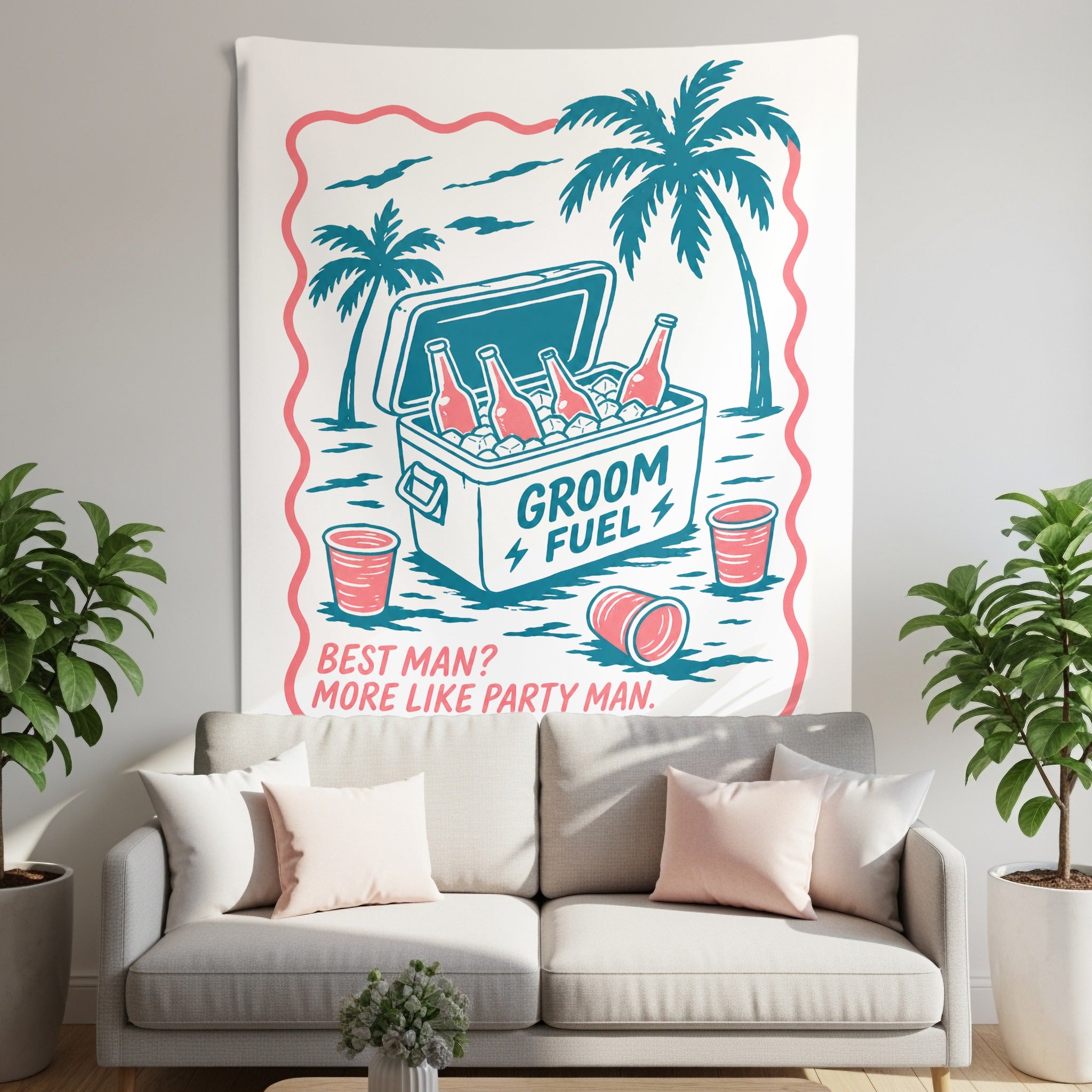 Groom Fuel Party Tapestry - Midnight Gents