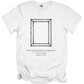 White t-shirt with a hand-drawn empty frame and text: "UNTITLED (THE DEADLINE WAS YESTERDAY)".