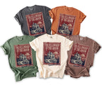 T-shirts in assorted colors featuring "The Fellowship of the Groom" castle graphic.