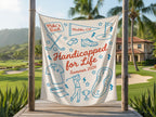 Banner reading "Mike's Bach", "Malibu, CA", "Handicapped for Life Summer 2026", with golf graphics.