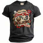 Dark grey t-shirt with "Mike's Bach Dead Man Walking" graphic including a license plate.