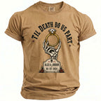 T-shirt with skeleton hand holding diamond ring above "Alex & Jordan 05-25-2024".