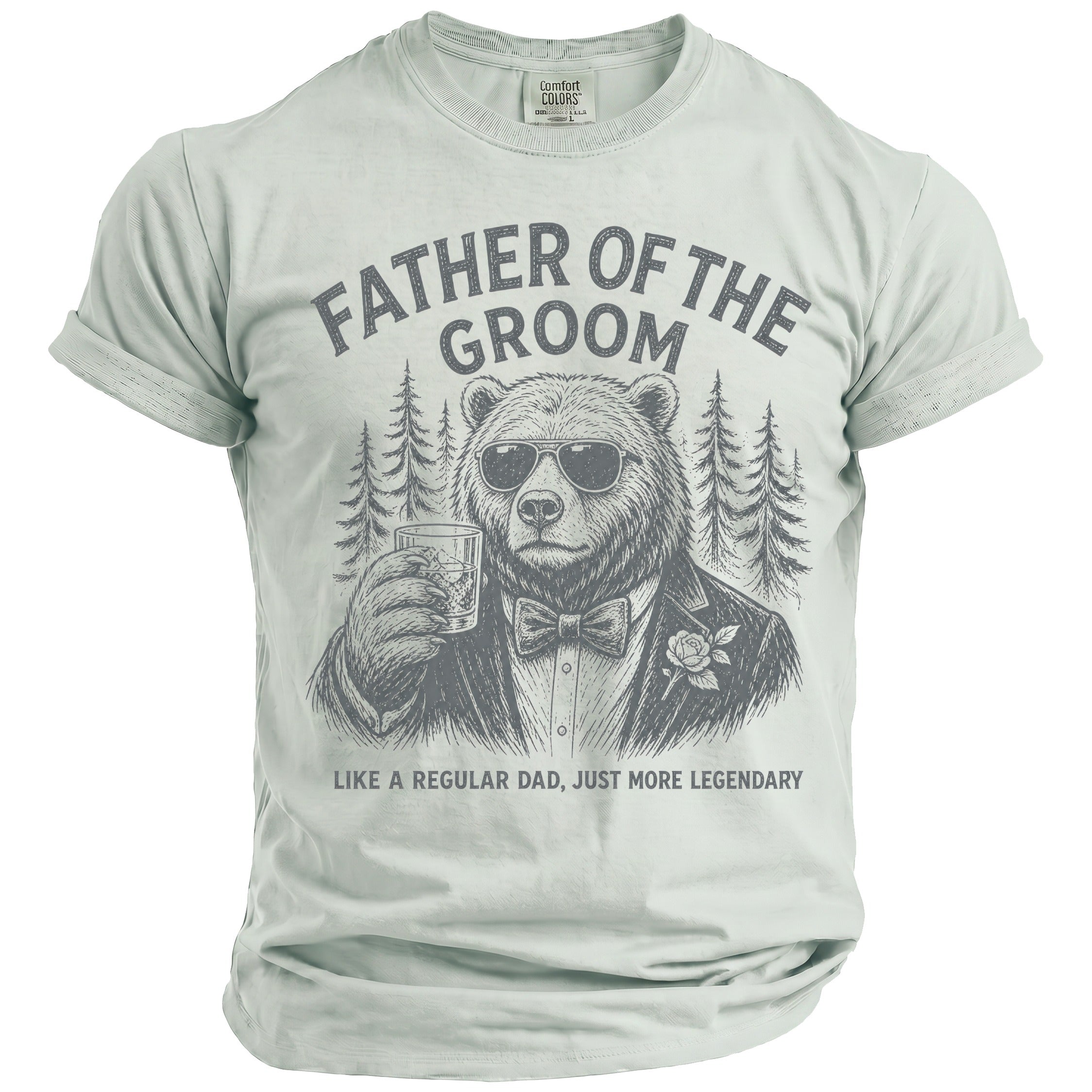 Father Groom Bear T-Shirt - Midnight Gents