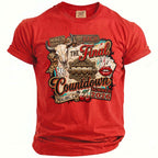 Red t-shirt with bold graphics: MIKE'S BACH, The BACH, Final Countdown, Malibu, CA, Summer 2026.