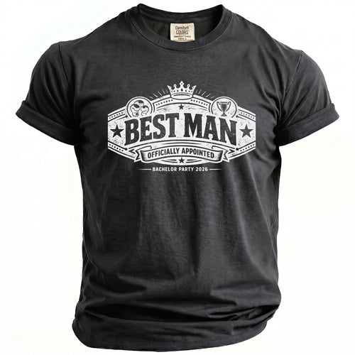 Best Man Emblem T-Shirt - Midnight Gents