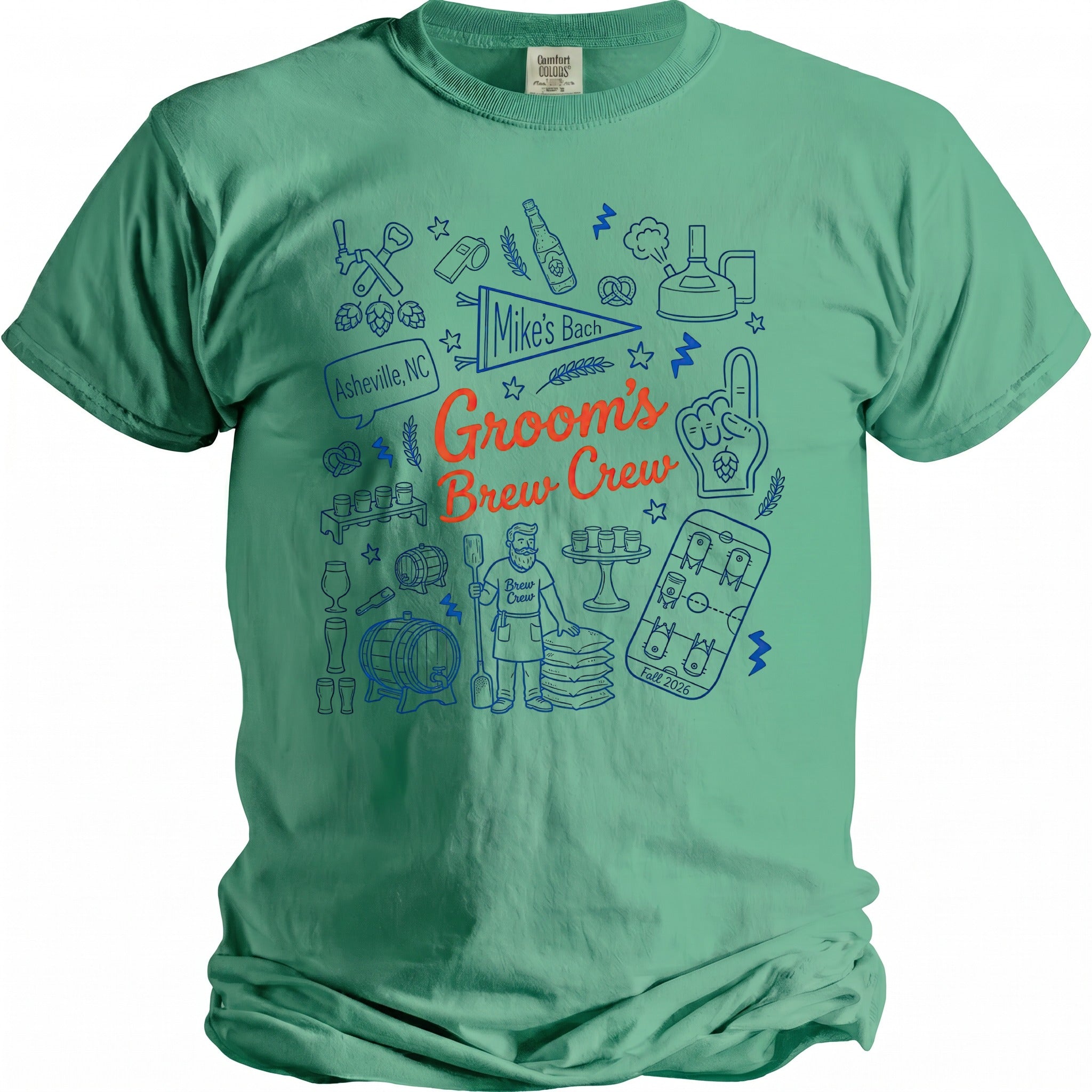 Groom's Brew Crew Bachelor T-Shirt - Midnight Gents