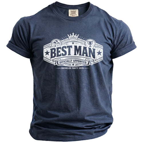 Best Man Emblem T-Shirt - Midnight Gents