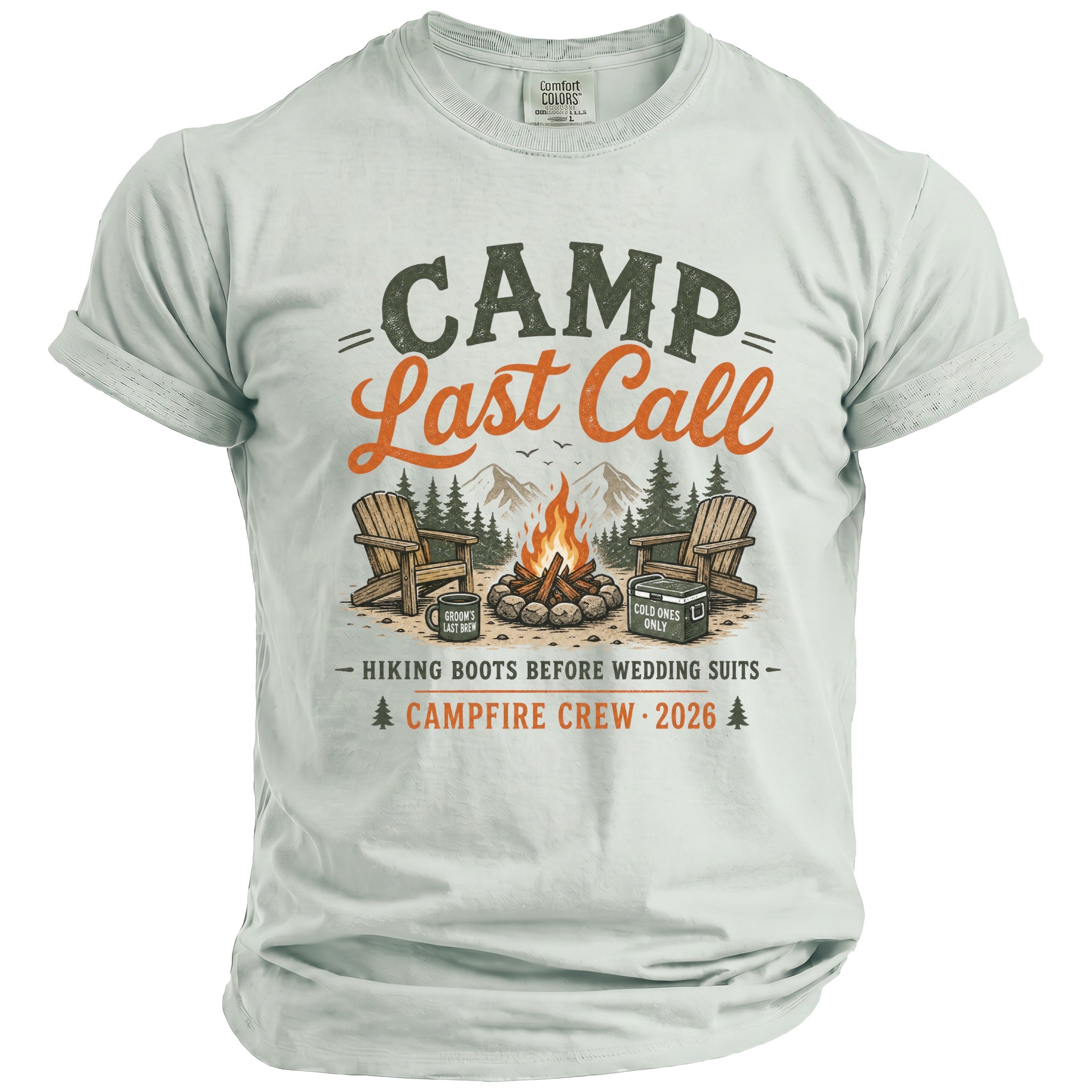 Camp Last Call graphic with campfire, chairs, and text "Campfire Crew 2026."