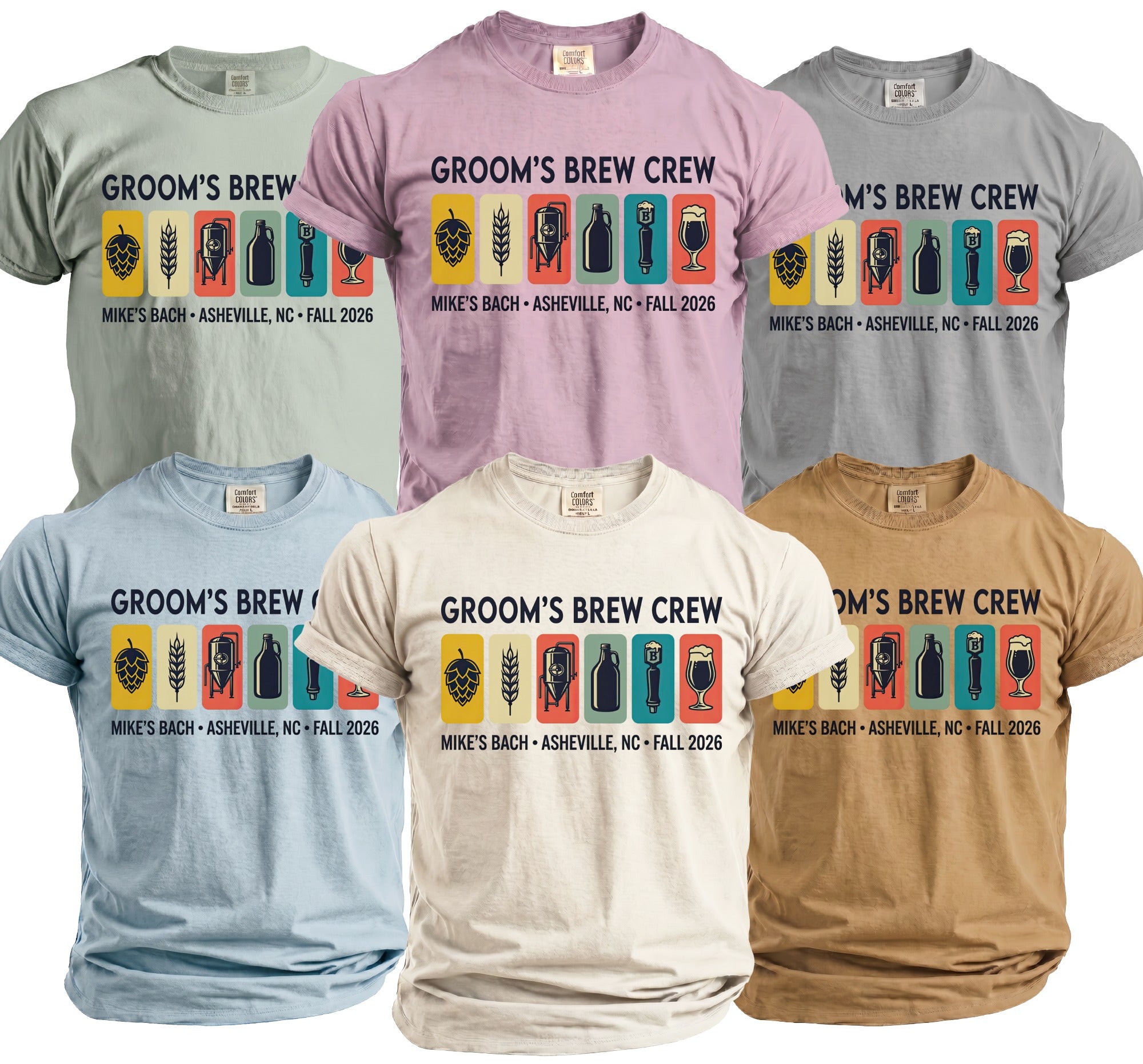 Groom's Brew Crew T-Shirt - Midnight Gents